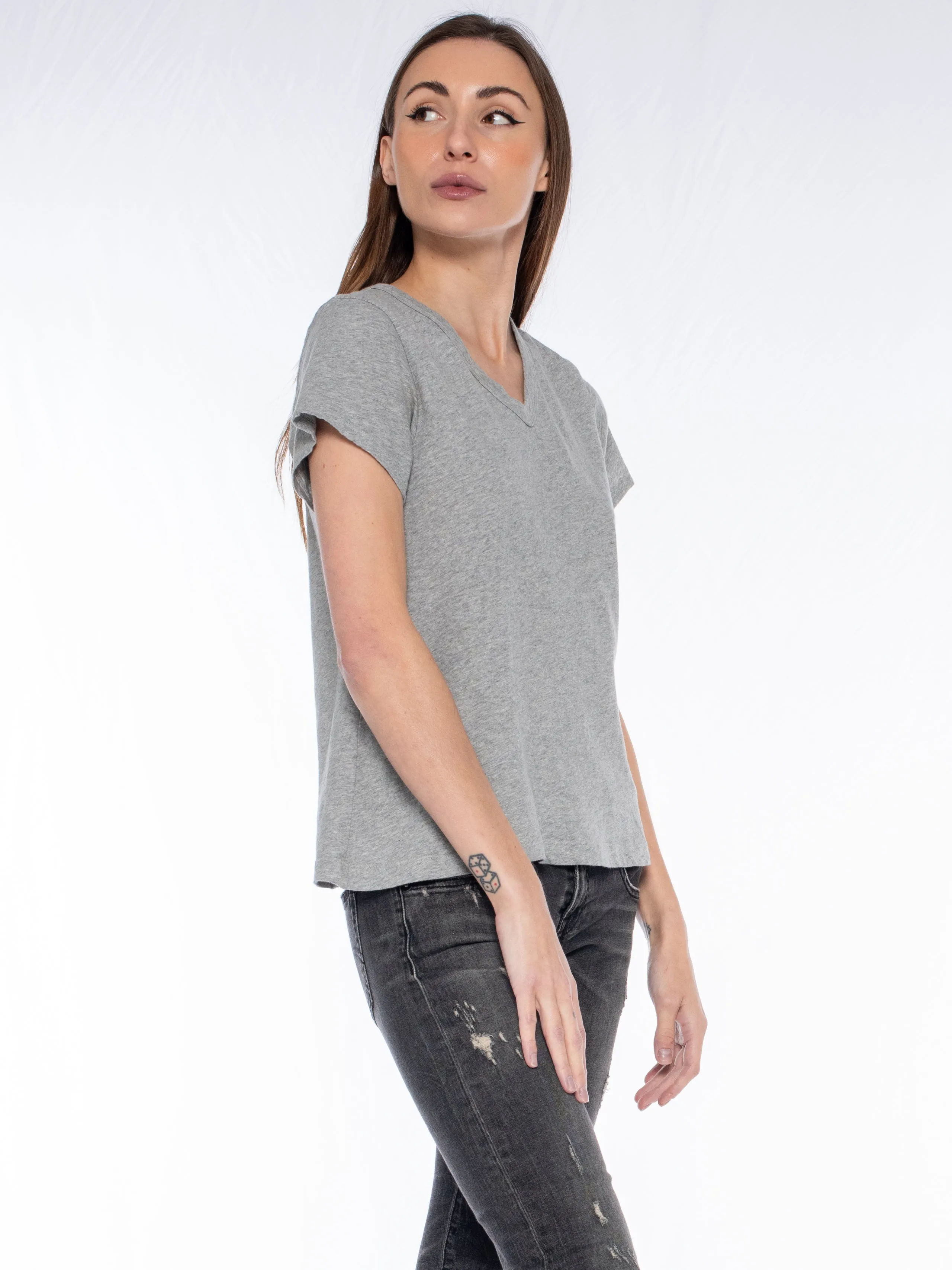 V-Neck Short Sleeve Baby- Baby Fit Tee