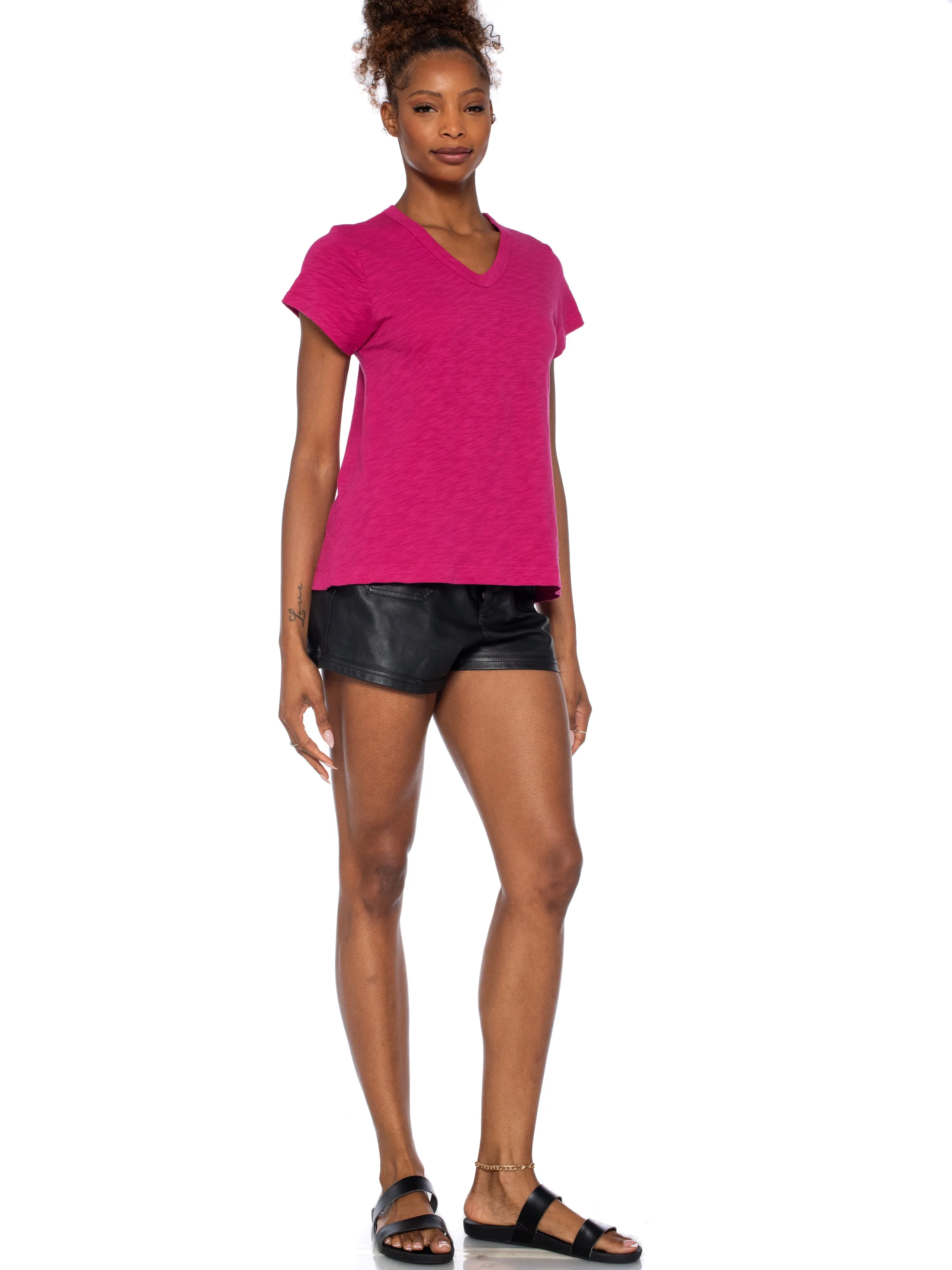 V-Neck Short Sleeve Baby- Baby Fit Tee