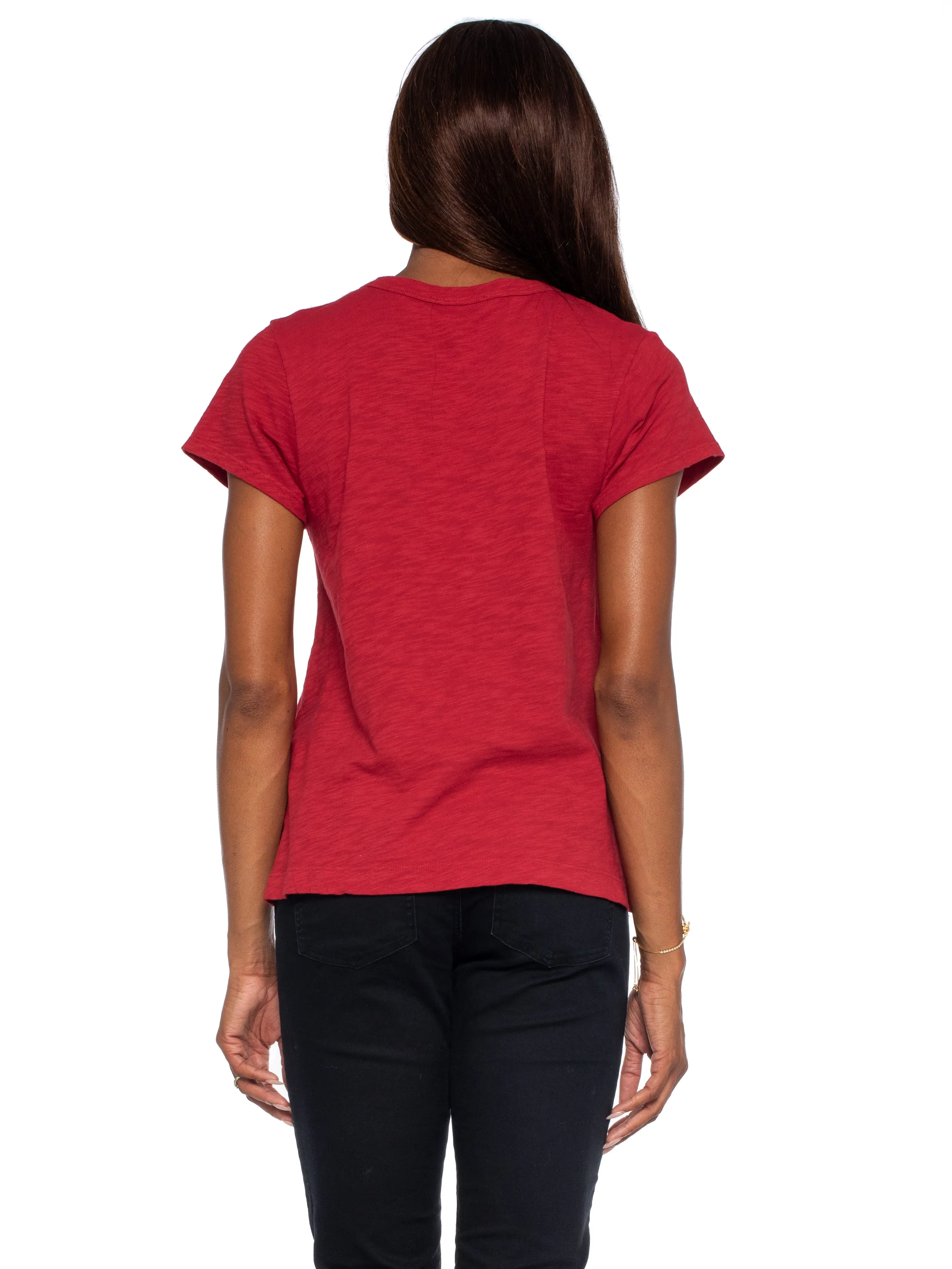 V-Neck Short Sleeve Baby- Baby Fit Tee