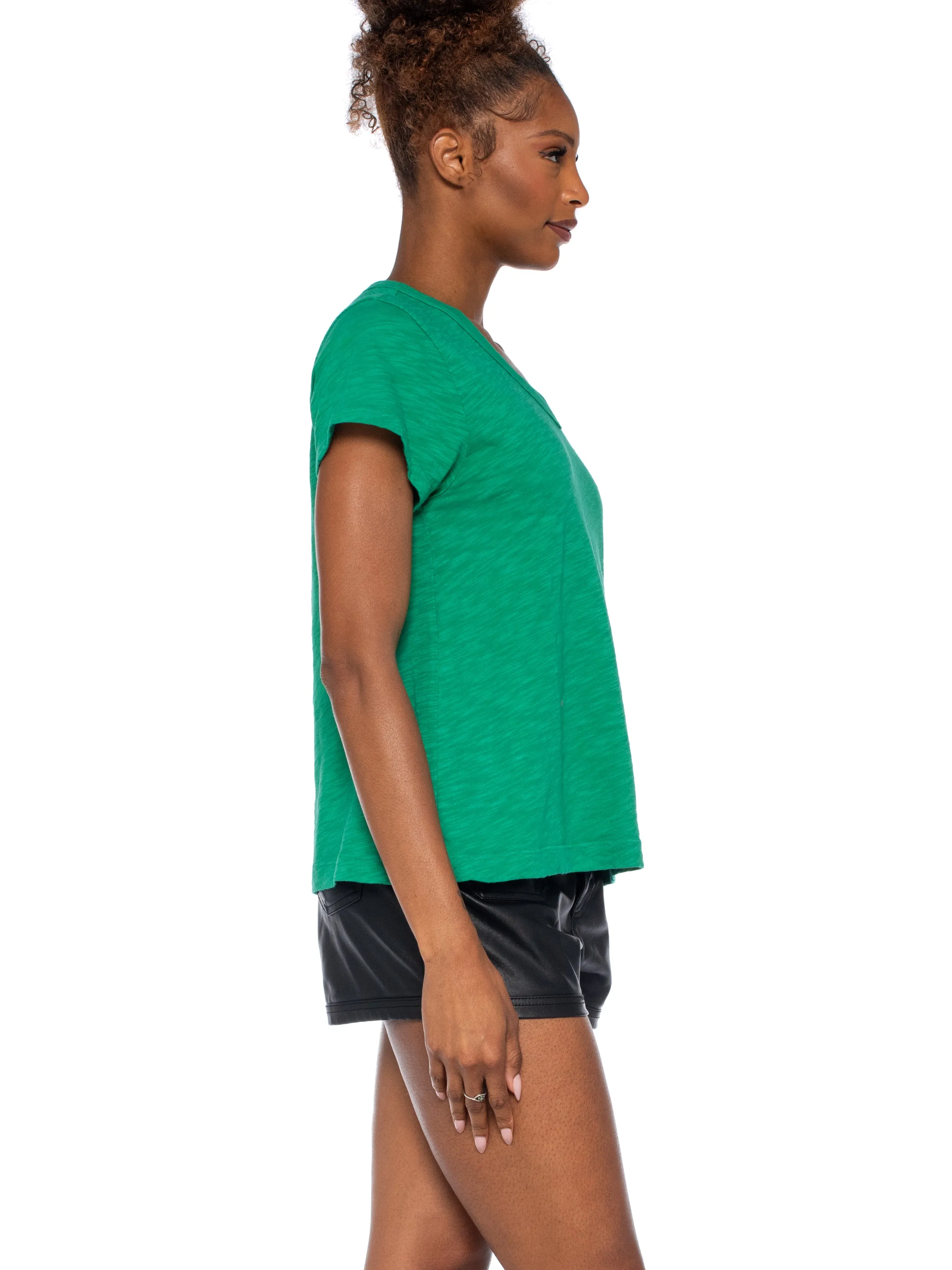 V-Neck Short Sleeve Baby- Baby Fit Tee