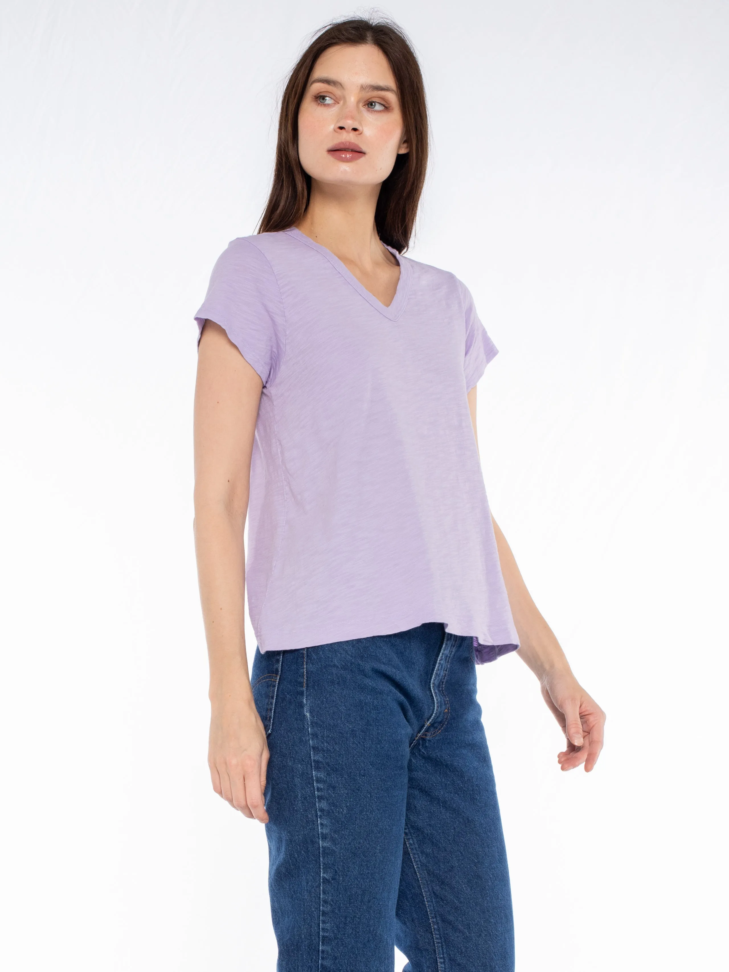 V-Neck Short Sleeve Baby- Baby Fit Tee