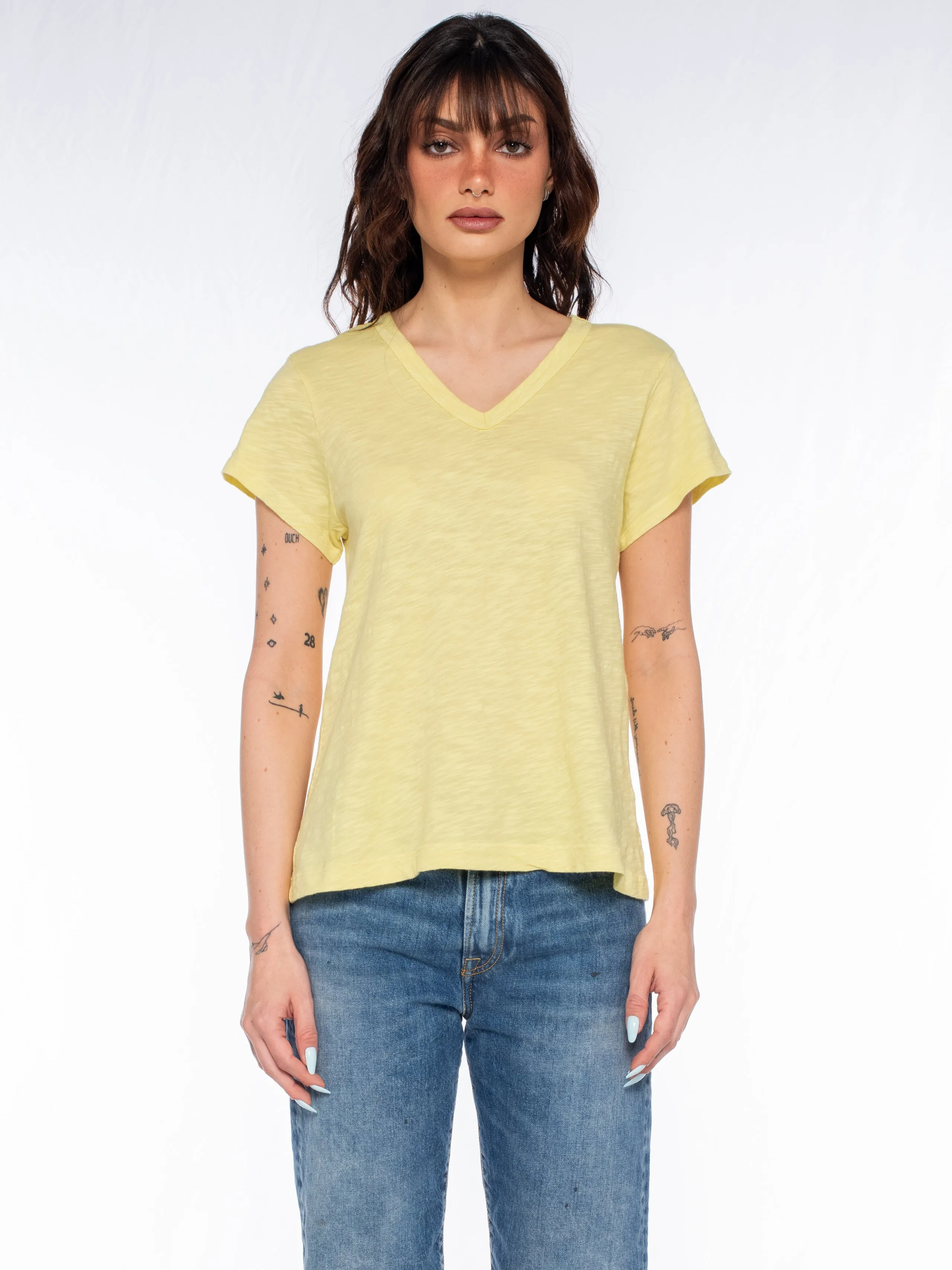 V-Neck Short Sleeve Baby- Baby Fit Tee