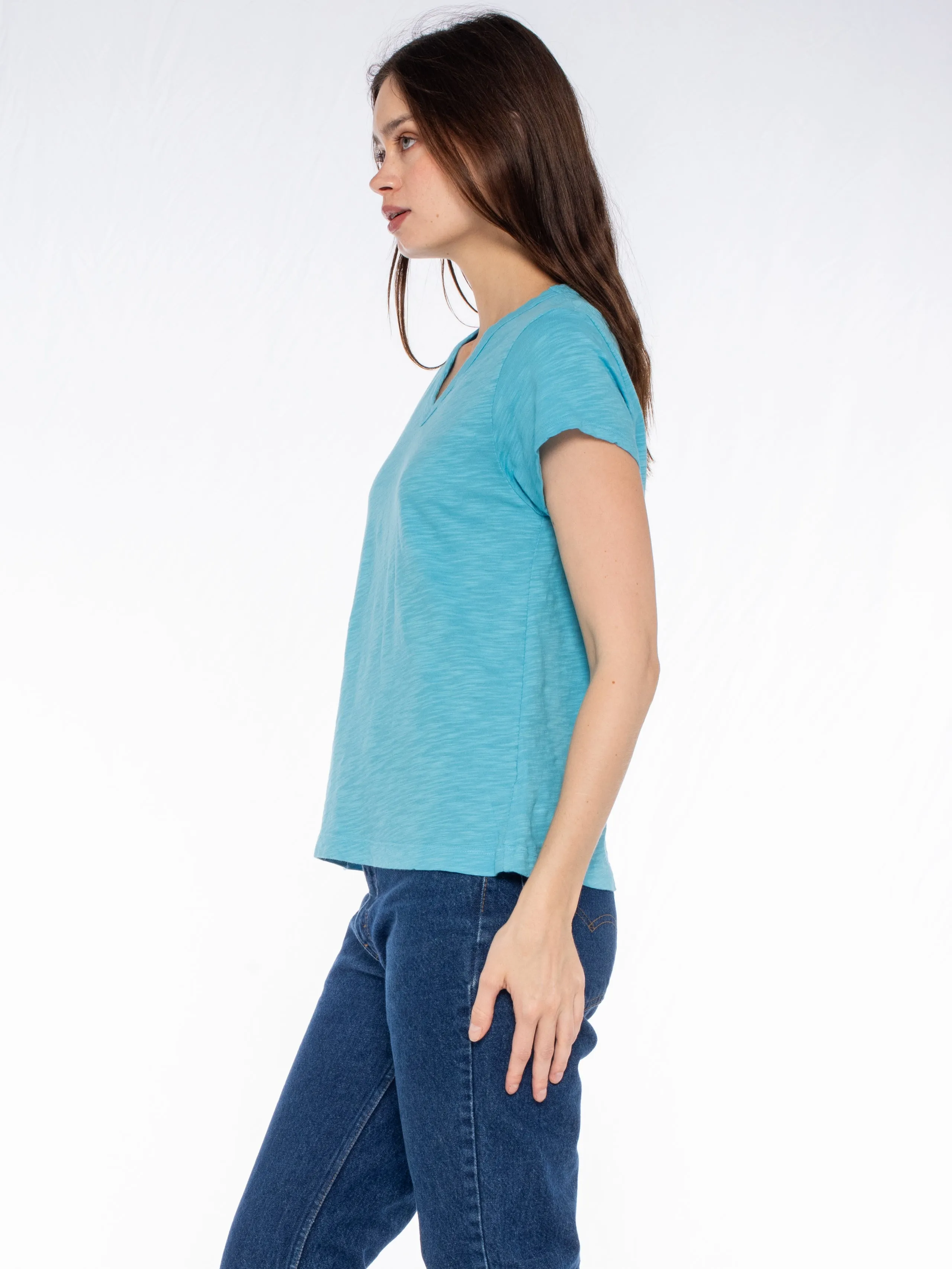 V-Neck Short Sleeve Baby- Baby Fit Tee
