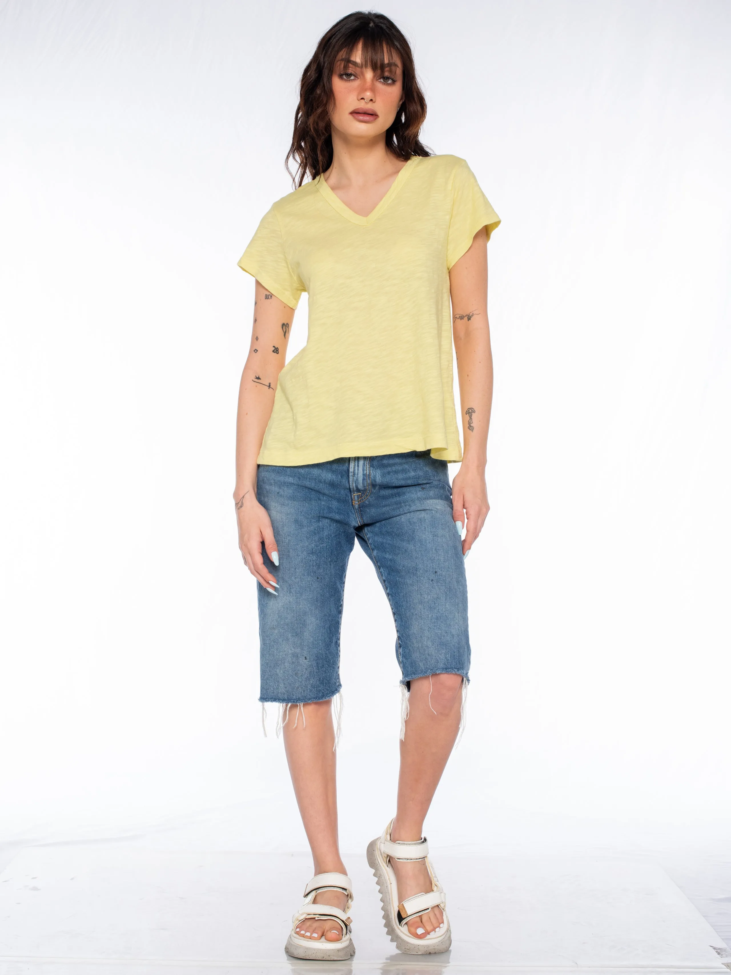V-Neck Short Sleeve Baby- Baby Fit Tee