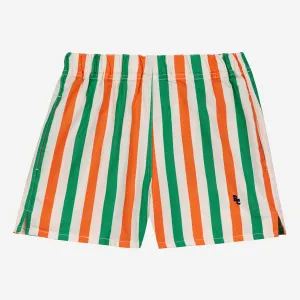Vertical Stripes Woven Shorts by Bobo Choses