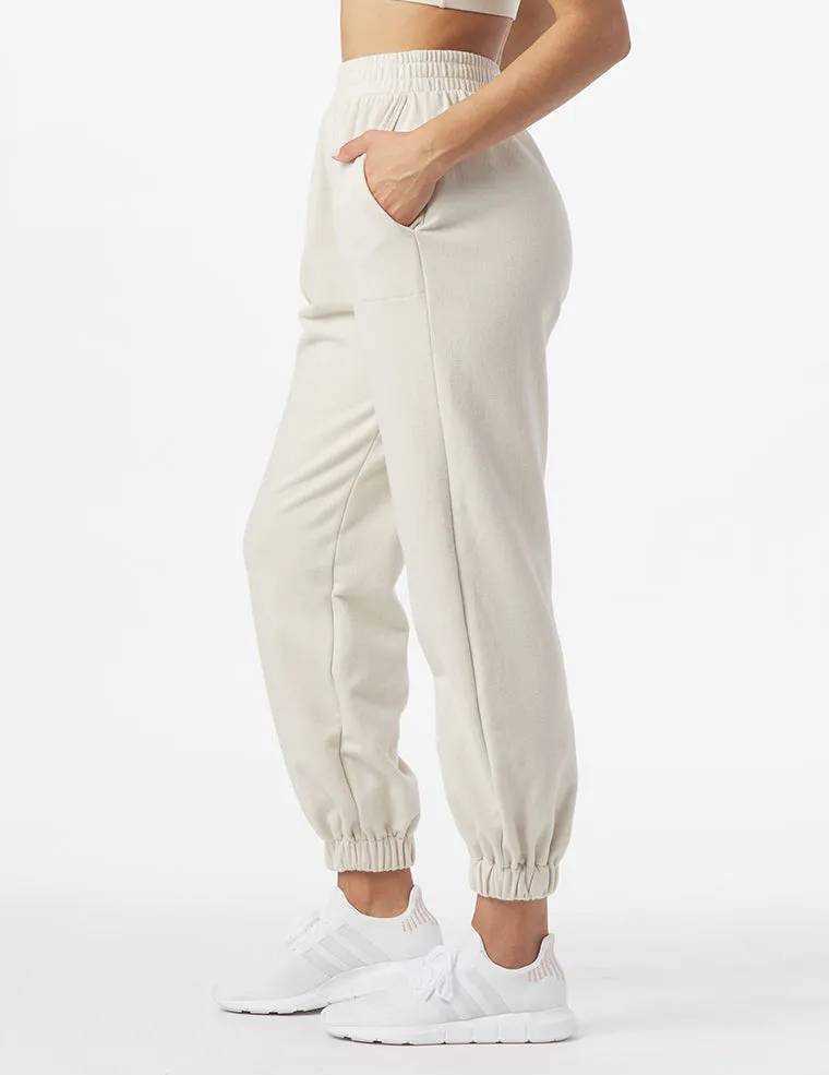 Vintage Oversized Jogger: Oatmilk