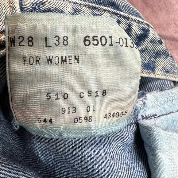 Vintage Levi’s Acid Wash Denim Cut Off Short | Made in America