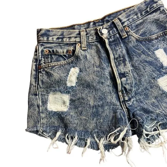 Vintage Levi’s Acid Wash Denim Cut Off Short | Made in America