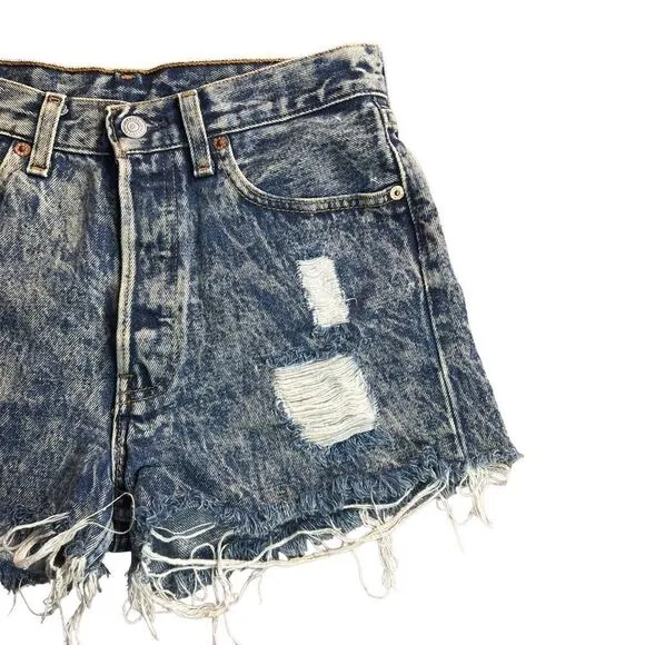 Vintage Levi’s Acid Wash Denim Cut Off Short | Made in America
