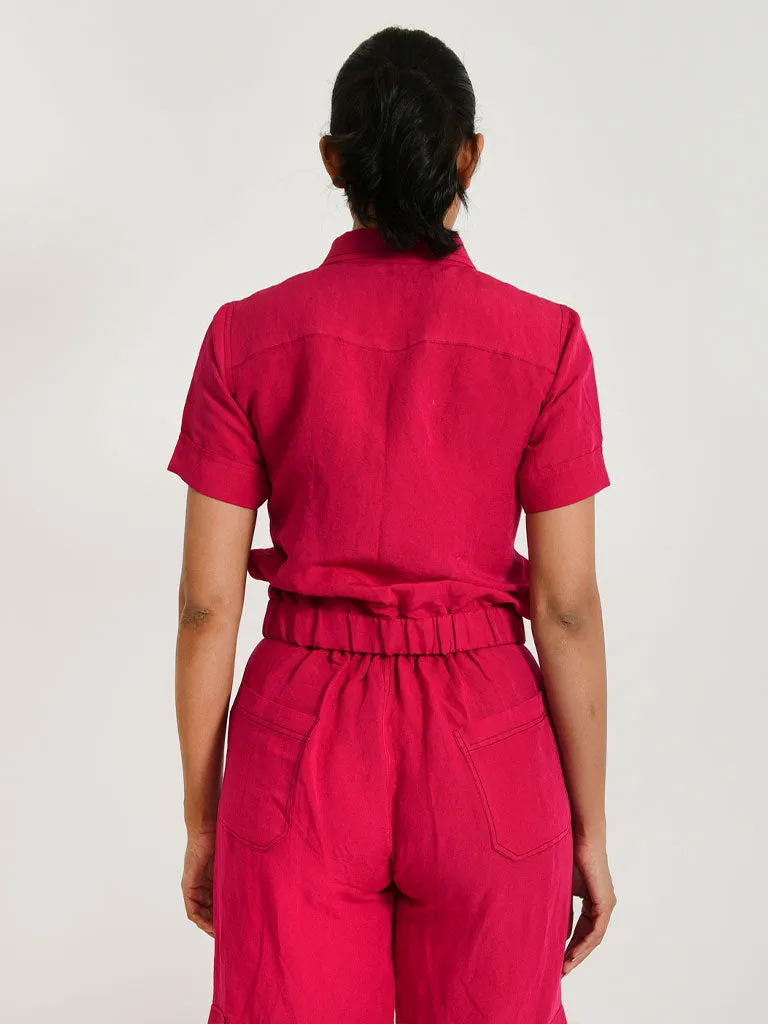 Viva Magenta Crop Top