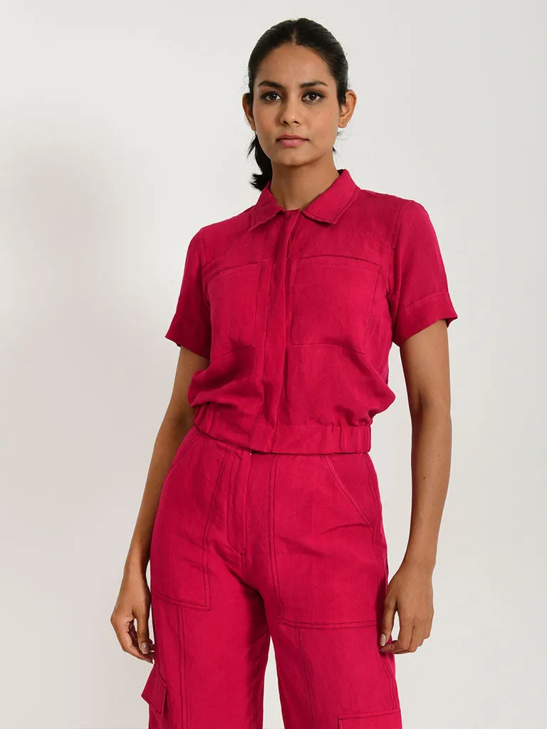 Viva Magenta Crop Top