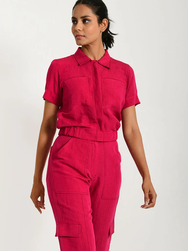 Viva Magenta Crop Top