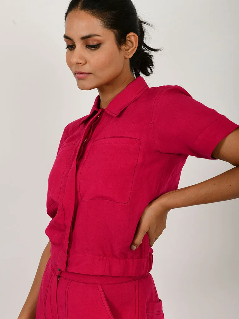 Viva Magenta Crop Top