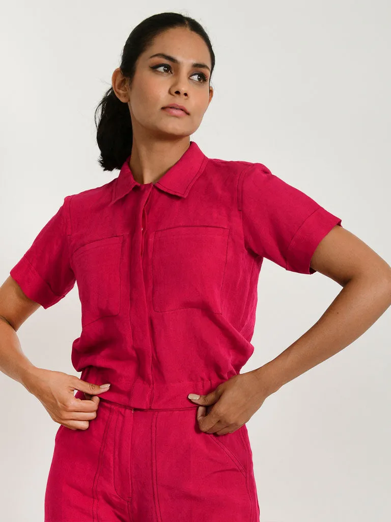 Viva Magenta Crop Top