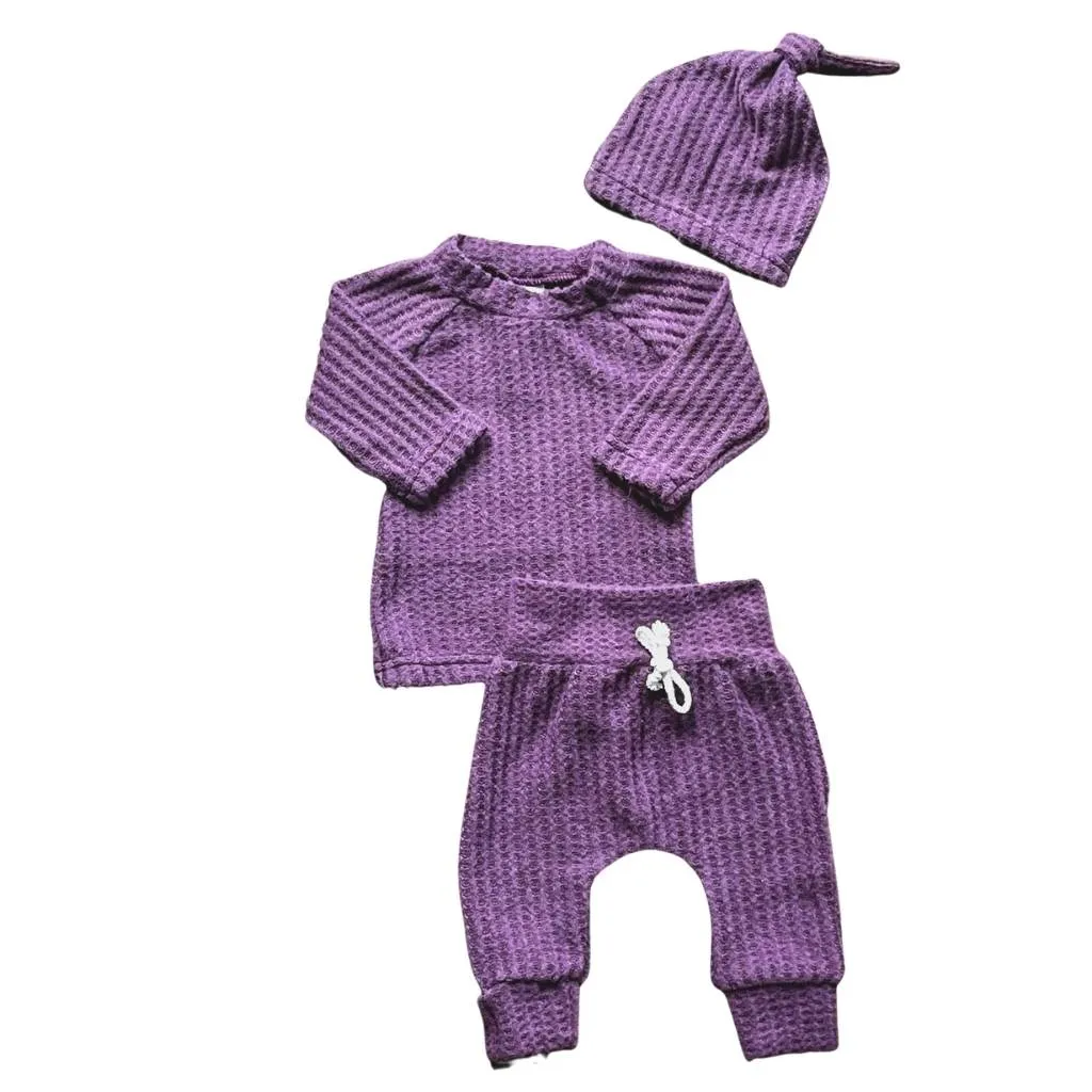 Waffle Knit Lounge Set