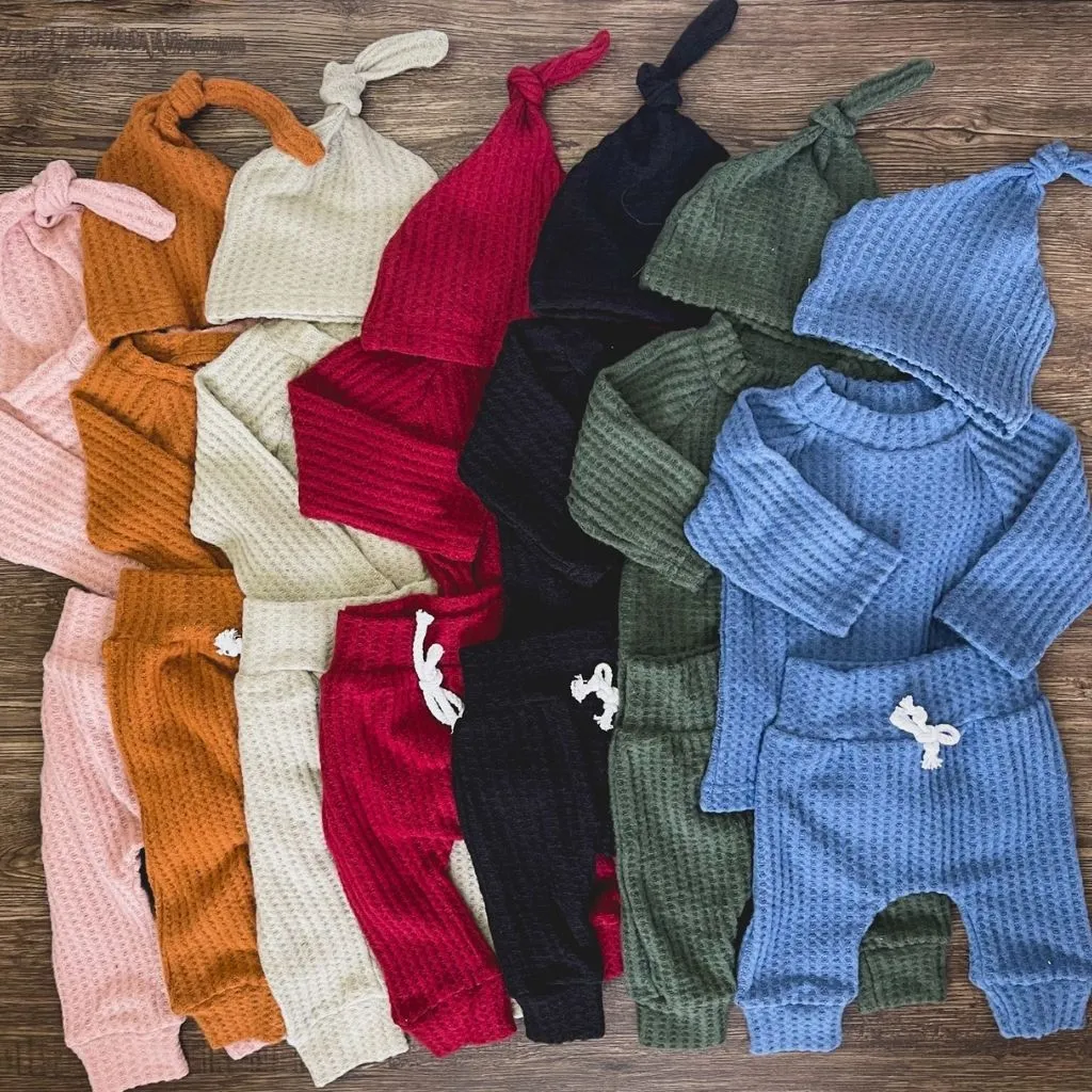 Waffle Knit Lounge Set