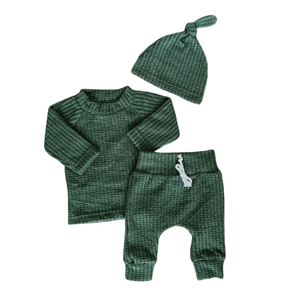 Waffle Knit Lounge Set