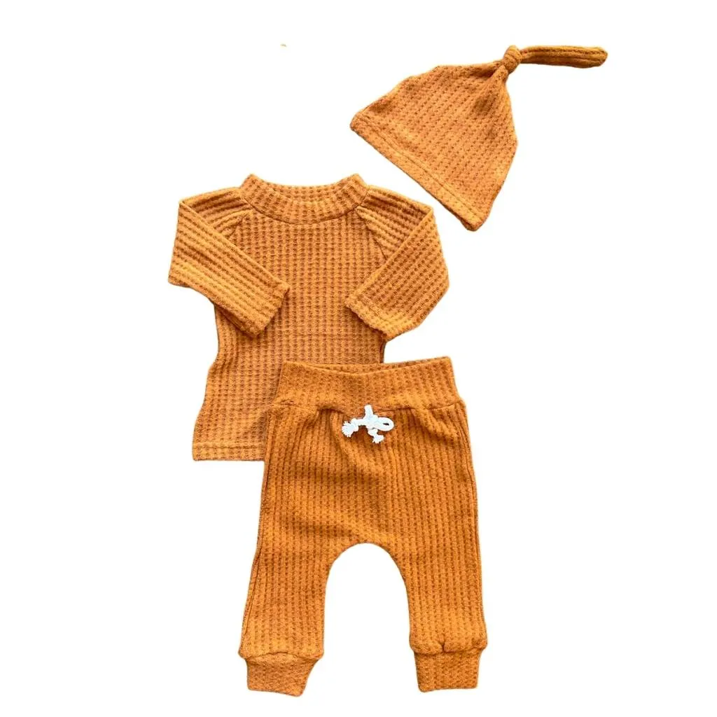 Waffle Knit Lounge Set