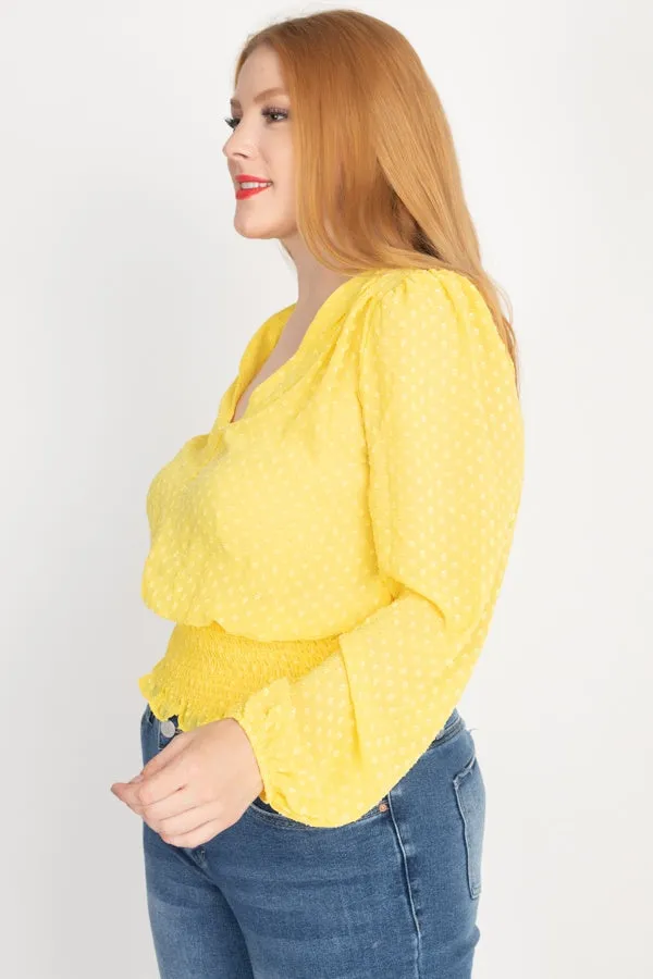 Waist Smoking V Neck Blouse