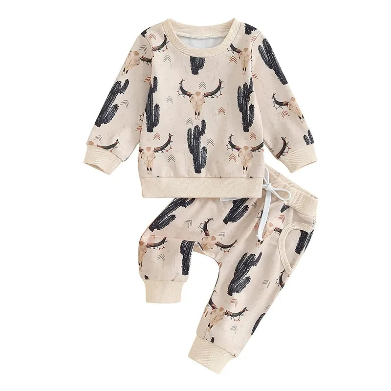 Western Christmas Sweatshirt and Jogger Set