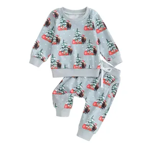 Western Christmas Sweatshirt and Jogger Set