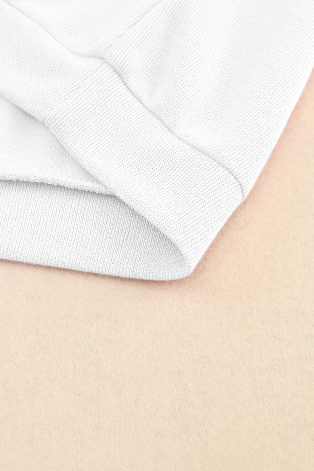 White Black Knitted V Neck Buttoned Cuffs Sweater