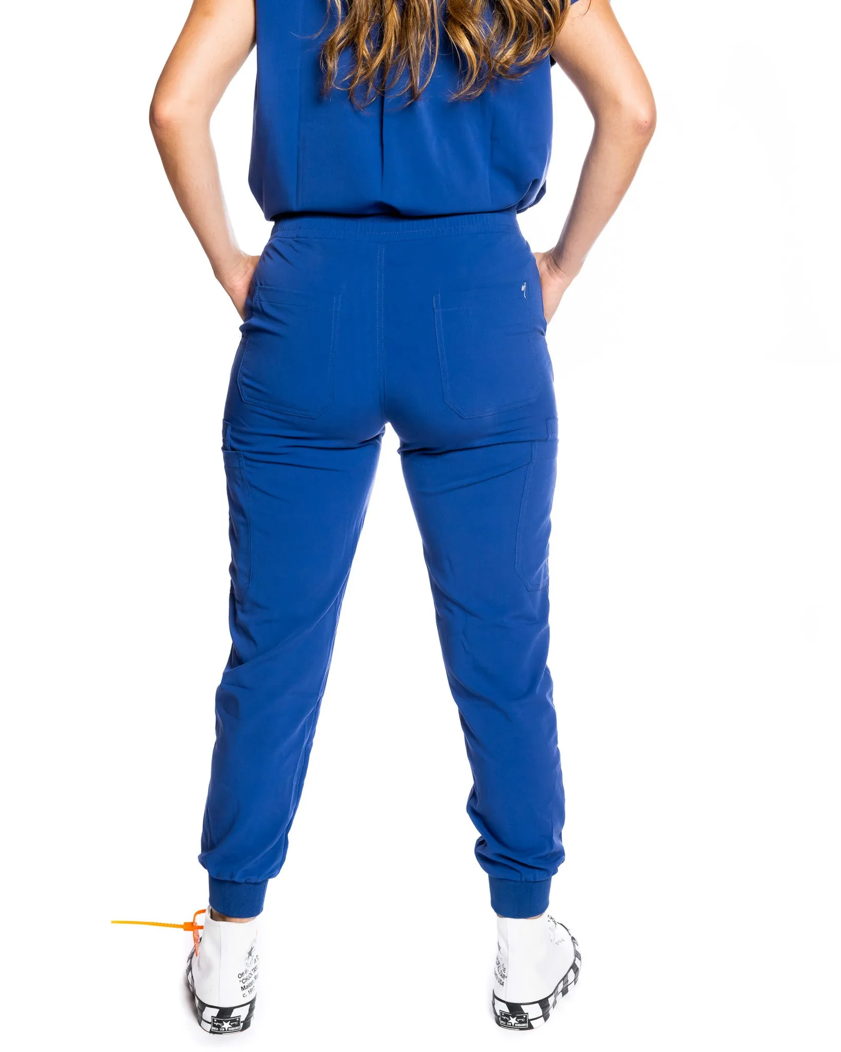 women's Navy Blue Jogger Scrub Pants