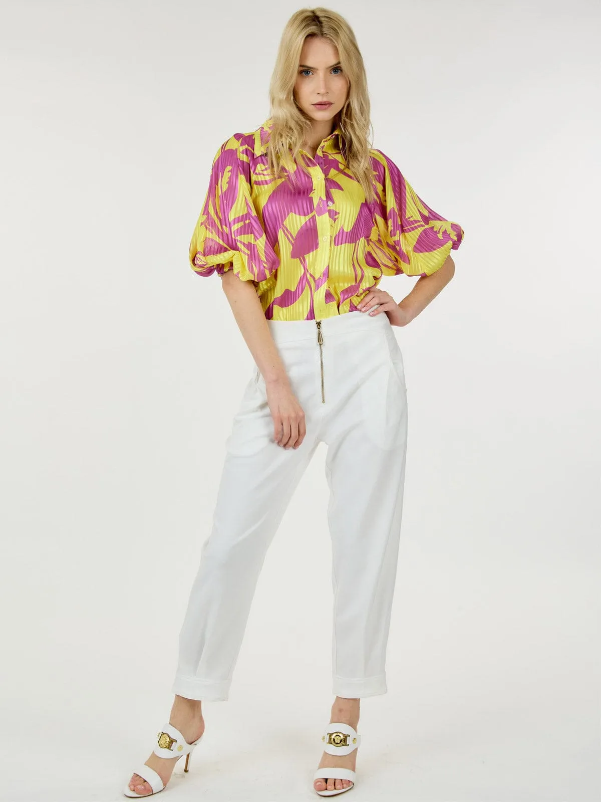 WOMEN'S ZIP UP FRONT POCKETS JOGGER LEG PANTS