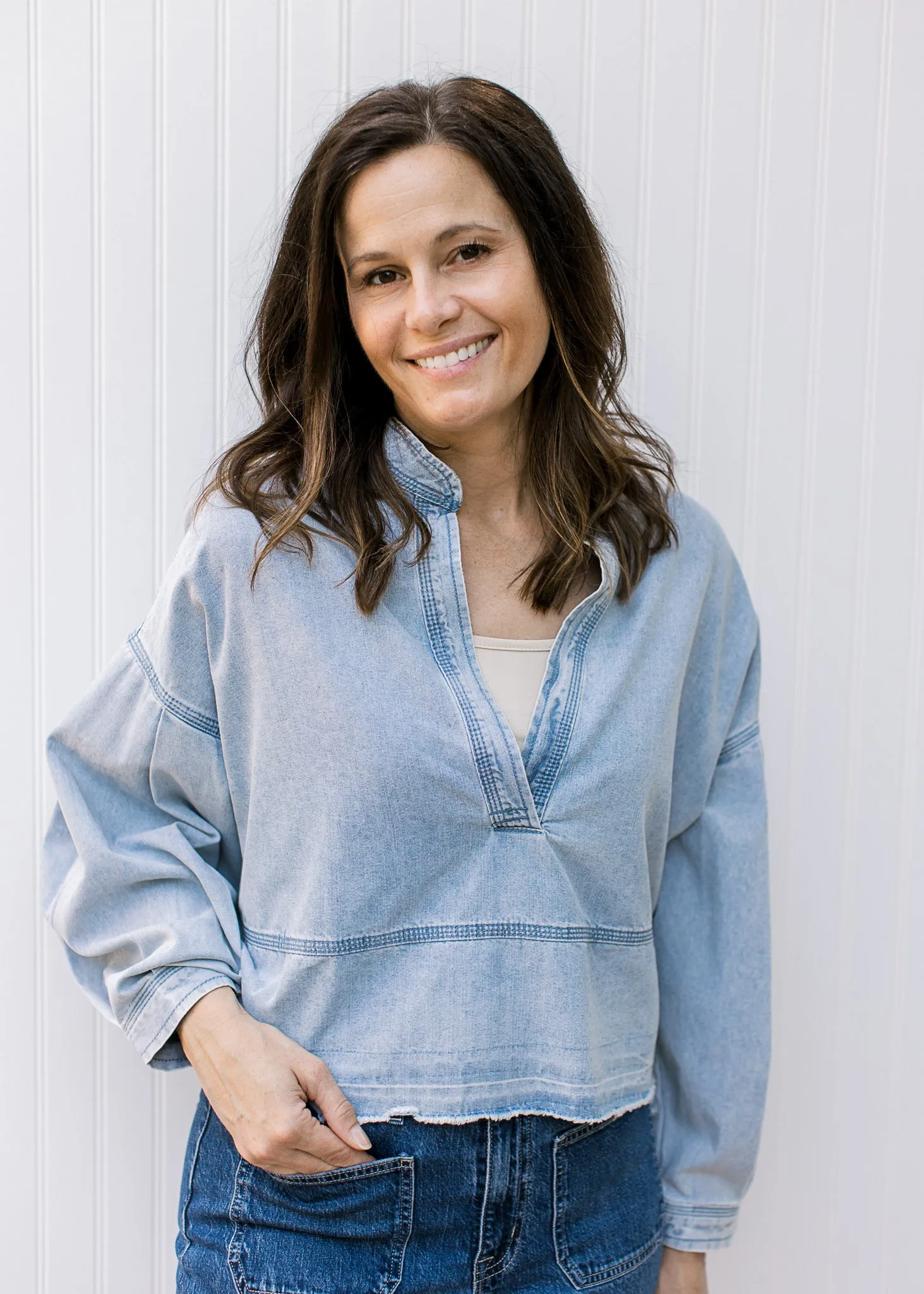 XZ Denim Blouse