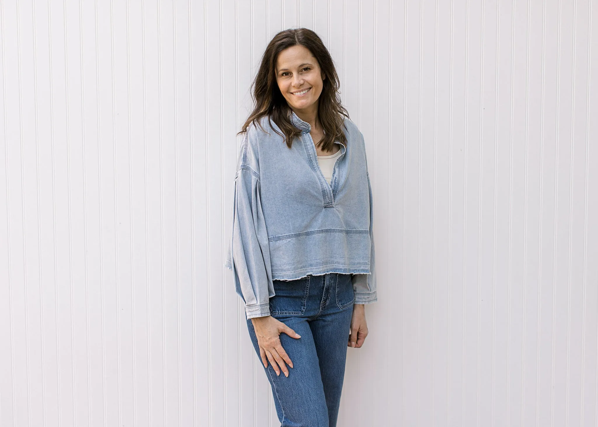 XZ Denim Blouse
