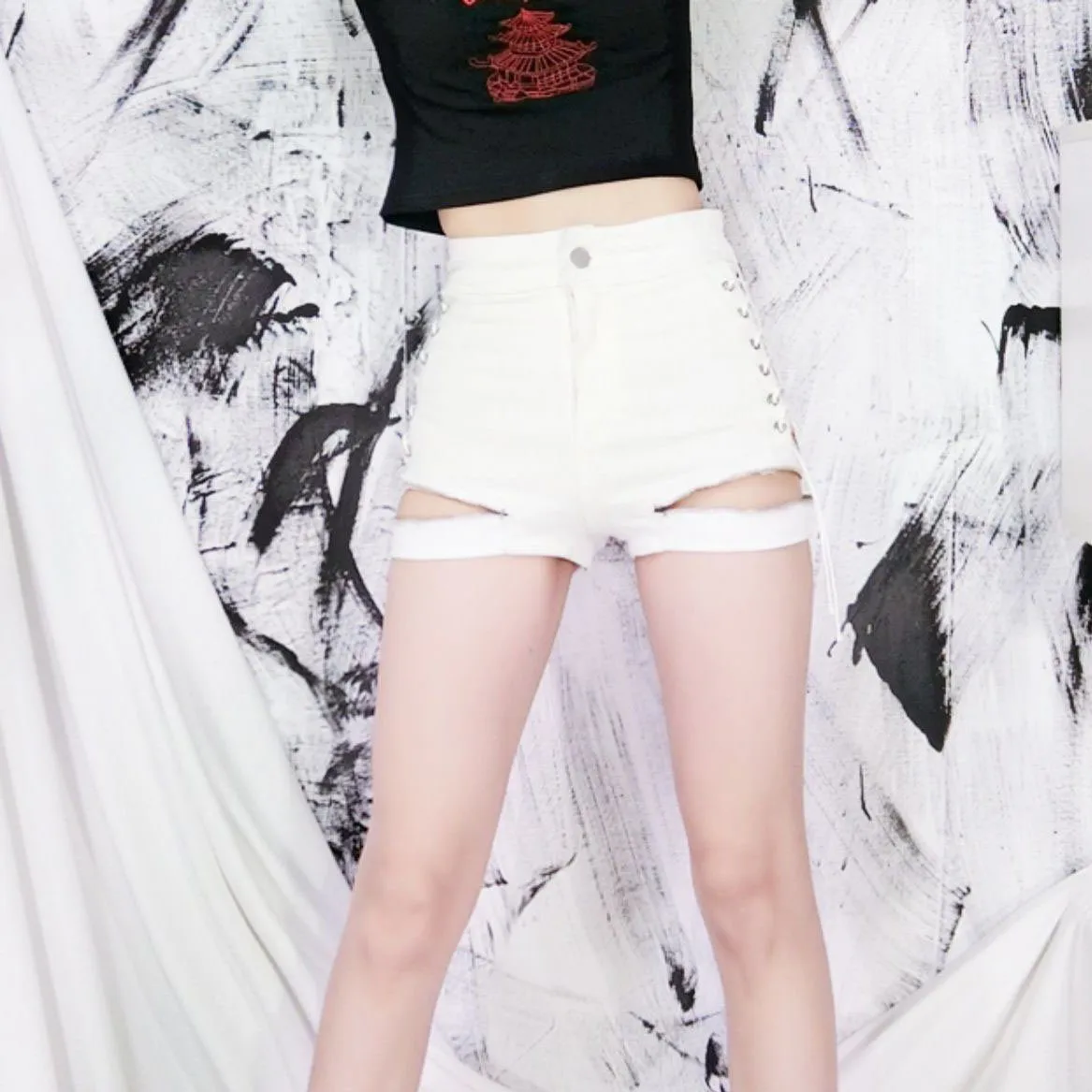 Zipper Punk Shorts SD01148