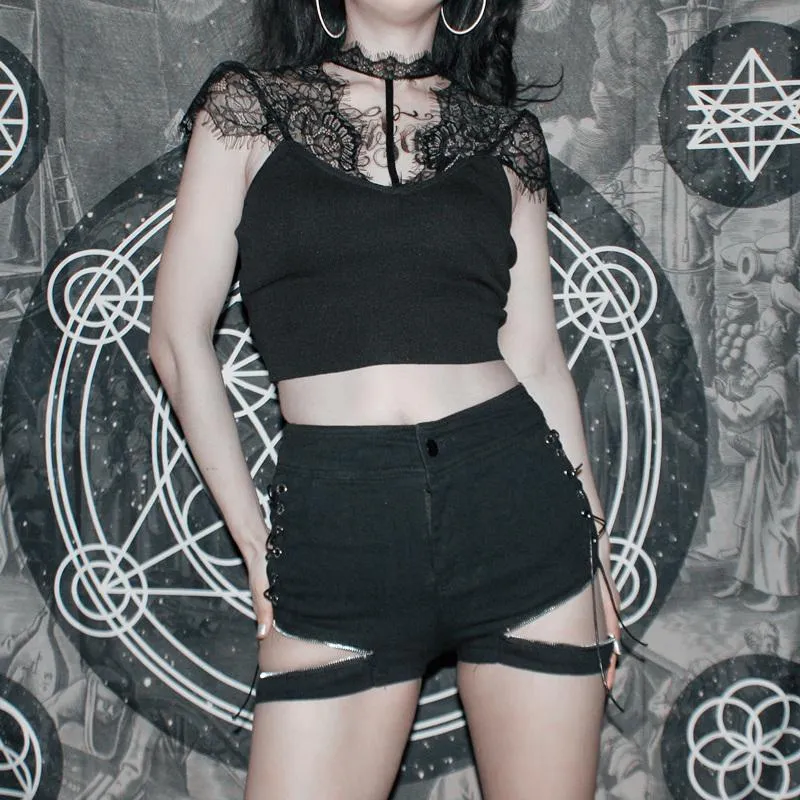 Zipper Punk Shorts SD01148
